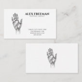 黒モダンと白の入れ墨アーティスト 名刺 (正面/裏面)