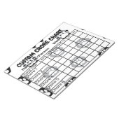 黒モダンと白の六角の手の印刷チョアチャート ノートパッド (アングル)