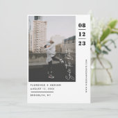 黒モダンと白の写真 セーブザデート (スタンド正面)