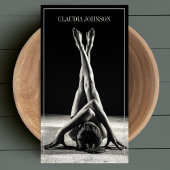 黒モダンと白の写真 名刺