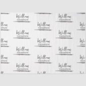 黒モダンと白の名モノグラムの前 薄葉紙 (正面)