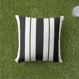 黒モダンと白の四角形 アウトドアクッション