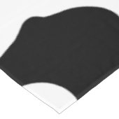 黒モダンと白の大理石の渦巻き テーブルクロス (アングル)