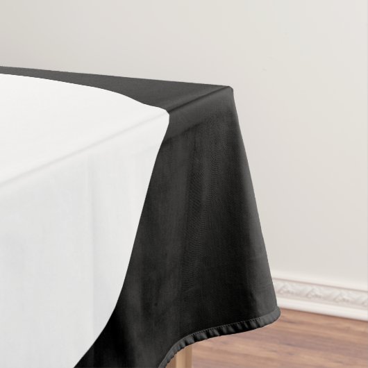 黒モダンと白の大理石の渦巻き テーブルクロス (インサイチュ)