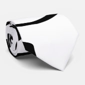 黒モダンと白の大理石の渦巻き ネクタイ (ロール)