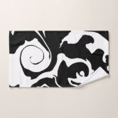 黒モダンと白の大理石の渦巻き バスタオルセット (ハンドタオル)