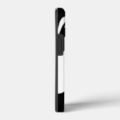 黒モダンと白の大理石の渦巻き Case-Mate iPhoneケース (裏面 / 右)