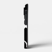 黒モダンと白の大理石の渦巻き Case-Mate iPhoneケース (裏面 / 左)