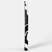 黒モダンと白の大理石の渦巻き SAMSUNG GALAXYケース (右側面)