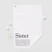 黒モダンと白の姉妹クール定義 ゴルフタオル (インサイチュ)