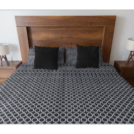 黒モダンと白の幾何学模様 枕カバー