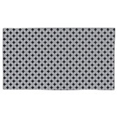 黒モダンと白の幾何学正方形パターン 枕カバー (正面左)