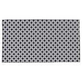 黒モダンと白の幾何学正方形パターン 枕カバー (正面右)