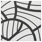 黒モダンと白の抽象芸術パタ渦巻形のーン ファブリック (クローズアップ)