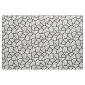 黒モダンと白の抽象芸術パタ渦巻形のーン ファブリック (ヤード)