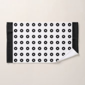 黒モダンと白の抽象芸術円 バスタオルセット (ハンドタオル)