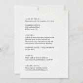 黒モダンと白の日付を保存結婚する 招待状 (裏面)