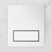 黒モダンと白の水玉模様(ピンク) プレイスカード (外部開封)