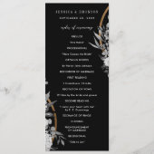 黒モダンと白の水色フローラ プログラム (正面)