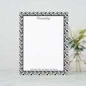 黒モダンと白の渦巻き抽象芸術パターン (スタンド正面)