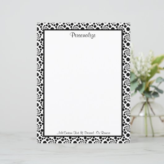 黒モダンと白の渦巻き抽象芸術パターン (スタンド正面)