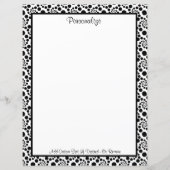 黒モダンと白の渦巻き抽象芸術パターン (正面)