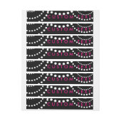 黒モダンと白の点々のあるラップのまわりにラベル ラップアラウンド宛名ラベル (シート)