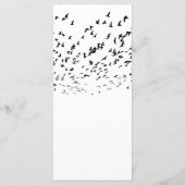 黒モダンと白の羽の結婚鳥 メニュー (裏面)