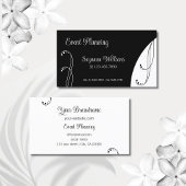 黒モダンと白の装飾用の角が付いた華美 名刺