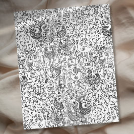 黒モダンと白の鳥のパタお洒落ーン フリースブランケット