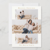 黒モダンと白の3枚のコラージュ シーズンカード (正面)