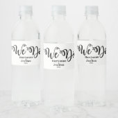 黒モダンと白の「We Do」 ペットボトルラベル (ボトル)