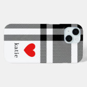 黒モダンと白スタイリッシュ Case-Mate iPhoneケース (裏面 (横))