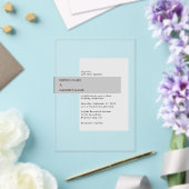 黒モダンと白結婚の アクリル招待状 (インサイチュ (ウェディング))