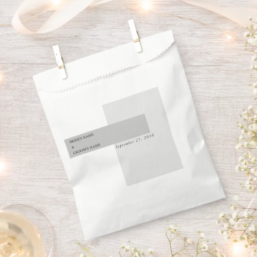 黒モダンと白結婚の フェイバーバッグ (クリップ留めされた状態)