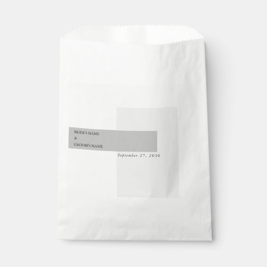 黒モダンと白結婚の フェイバーバッグ (正面)