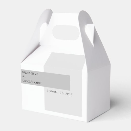 黒モダンと白結婚の フェイバーボックス (正面サイド)