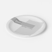 黒モダンと白結婚の ペーパープレート (アングル)