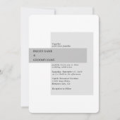 黒モダンと白結婚の 招待状 (正面)