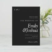 黒モダンと白結婚の 招待状 (スタンド正面)