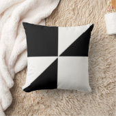 黒モダンと白 クッション (ブランケット)
