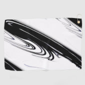 黒モダンと白 ゴルフタオル (横)