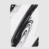 黒モダンと白 ゴルフタオル (正面)