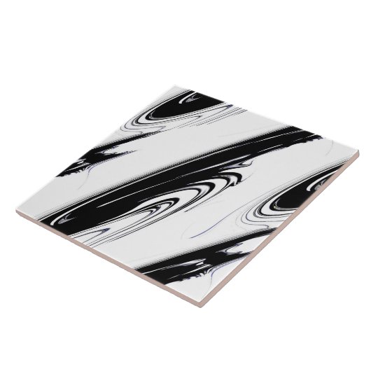 黒モダンと白 タイル (側面)