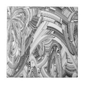 黒モダンと白 タイル (正面)