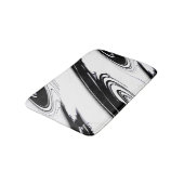 黒モダンと白 バスマット (アングル)