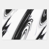 黒モダンと白 ラッピングペーパーシート (正面3)