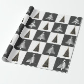 黒モダンと白 ラッピングペーパー (アンロールド)