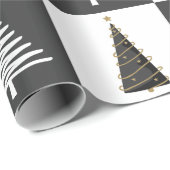 黒モダンと白 ラッピングペーパー (ロールコーナー)