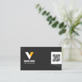 黒モダンと白 名刺 (スタンド正面)